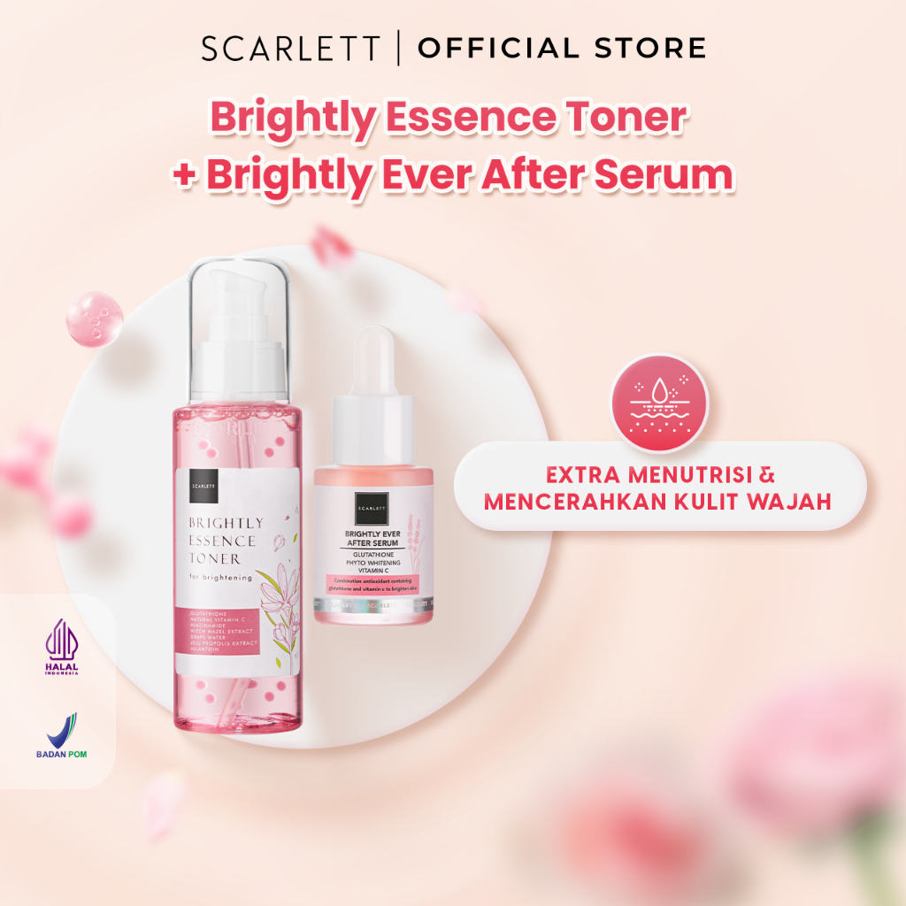 Scarlett Whitening Brightly Essence Toner+Scarlett Whitening Brightly