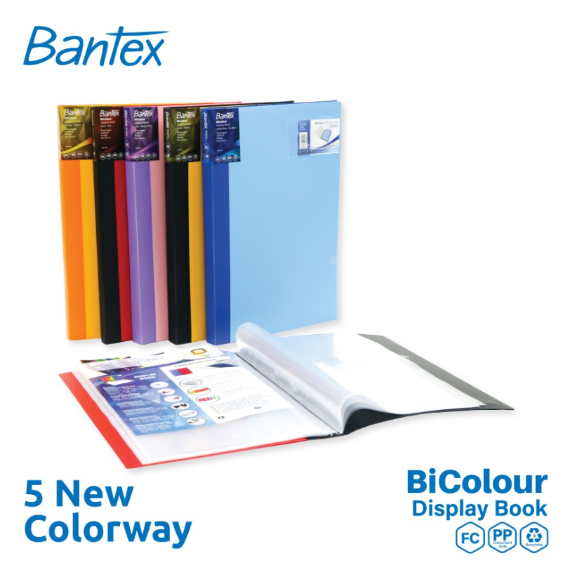 Display Book Bantex Folio Bicolour Series 3183 20 Sheets Shopee Singapore
