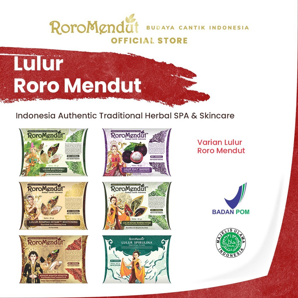 Roro Mendut Facial and Body Care Scrub Package Brightens, Smooths, and ...