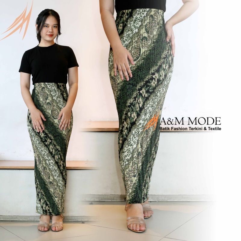 A&m Mode Real Pic Pleated Skirt  Kebaya Bottoms Batik Pleated Skirt 