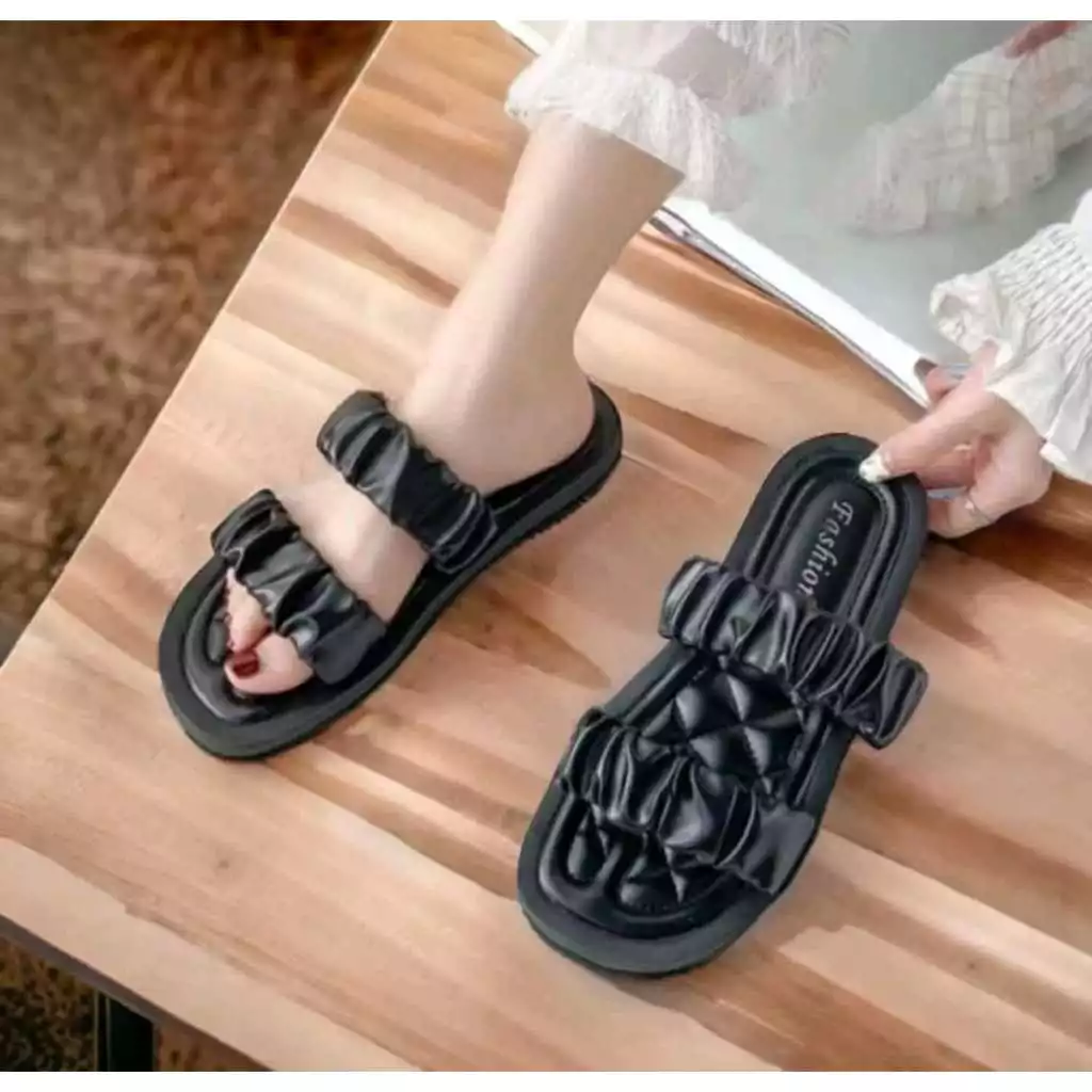 Sandal Slide Kokop Korean Style Bahan Sintetis - Gambar 2
