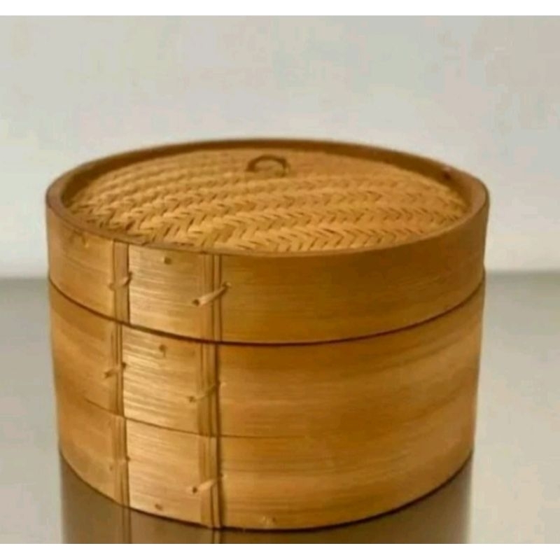 40cm bamboo dimsum container (2 containers + 1 lid) | Shopee Singapore