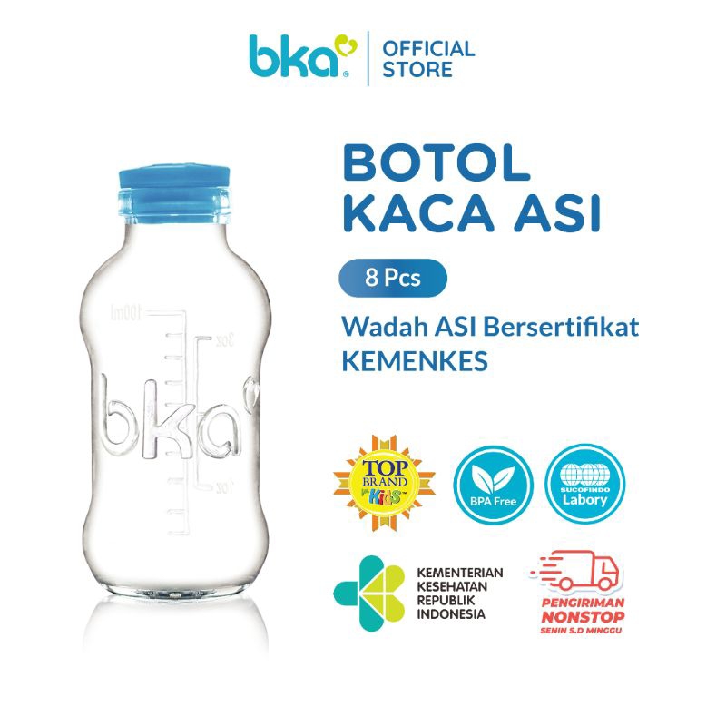 Bka Glass Bottles Breast Milk 100ml 8pcs Shopee Singapore