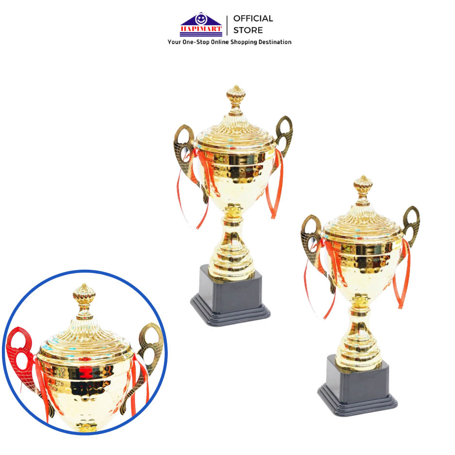 Gold Trophy With Heandle And Ribbon Height 51 CM/Gold Trophy With ...