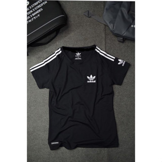 White and black adidas on sale shirt