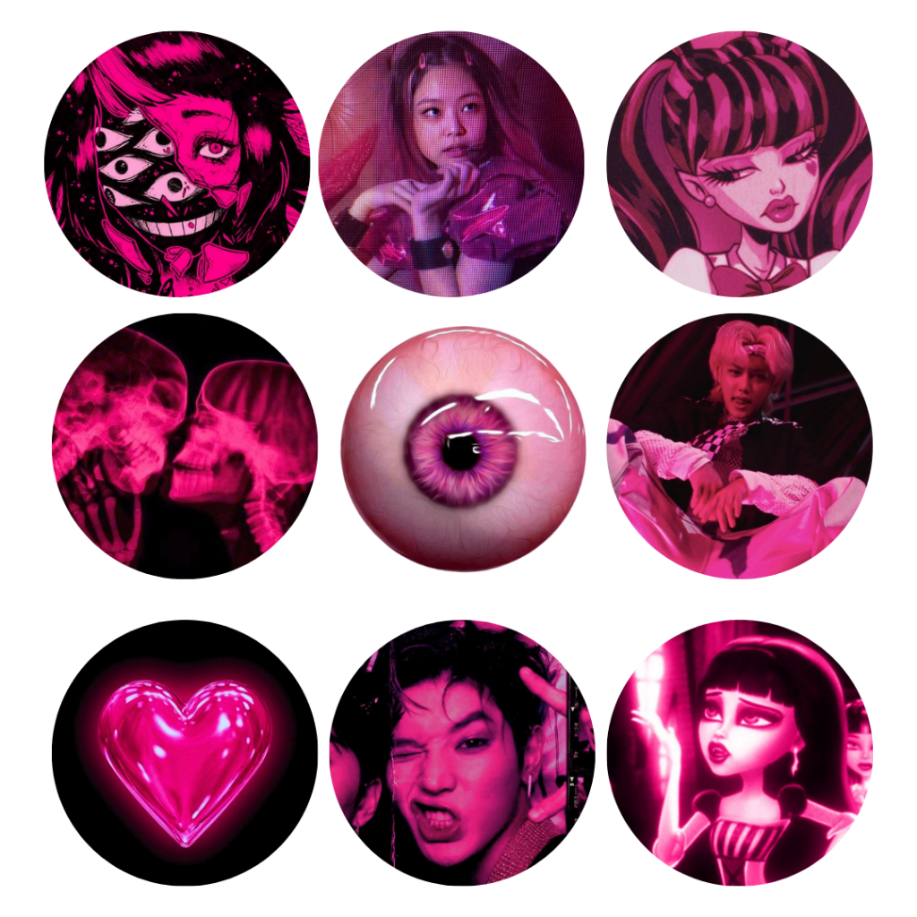 2] PIN BUTTON 44mm shezslay - chrome y2k/ kpop idol/ acubi/ deco