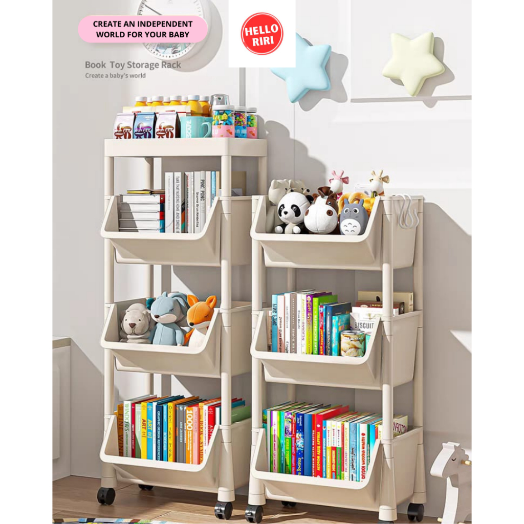 Hello Riri RM9709 Open Roof Shelf Storage Rack Bookshelf Simple Multi ...
