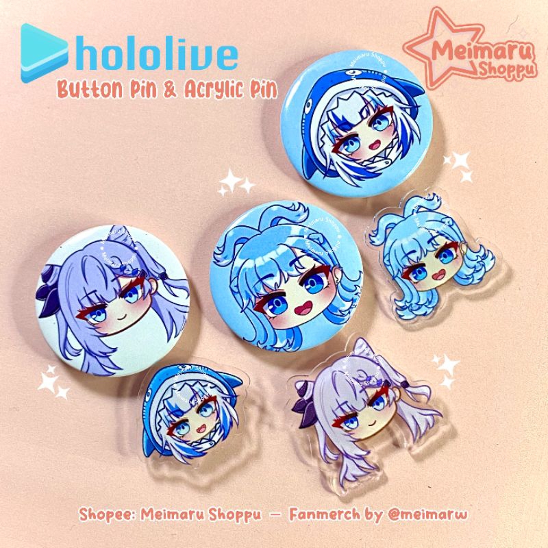 [Meimaru Shoppu] BUY 3 GET 1 Acrylic Pin Vtuber Hololive Acrylic Pin ...