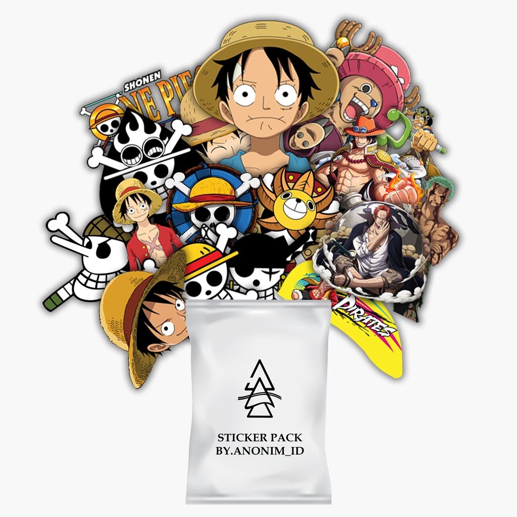 Sticker Pack Aesthetic One Piece Monkey D Luffy Anime Stickers | Shopee ...