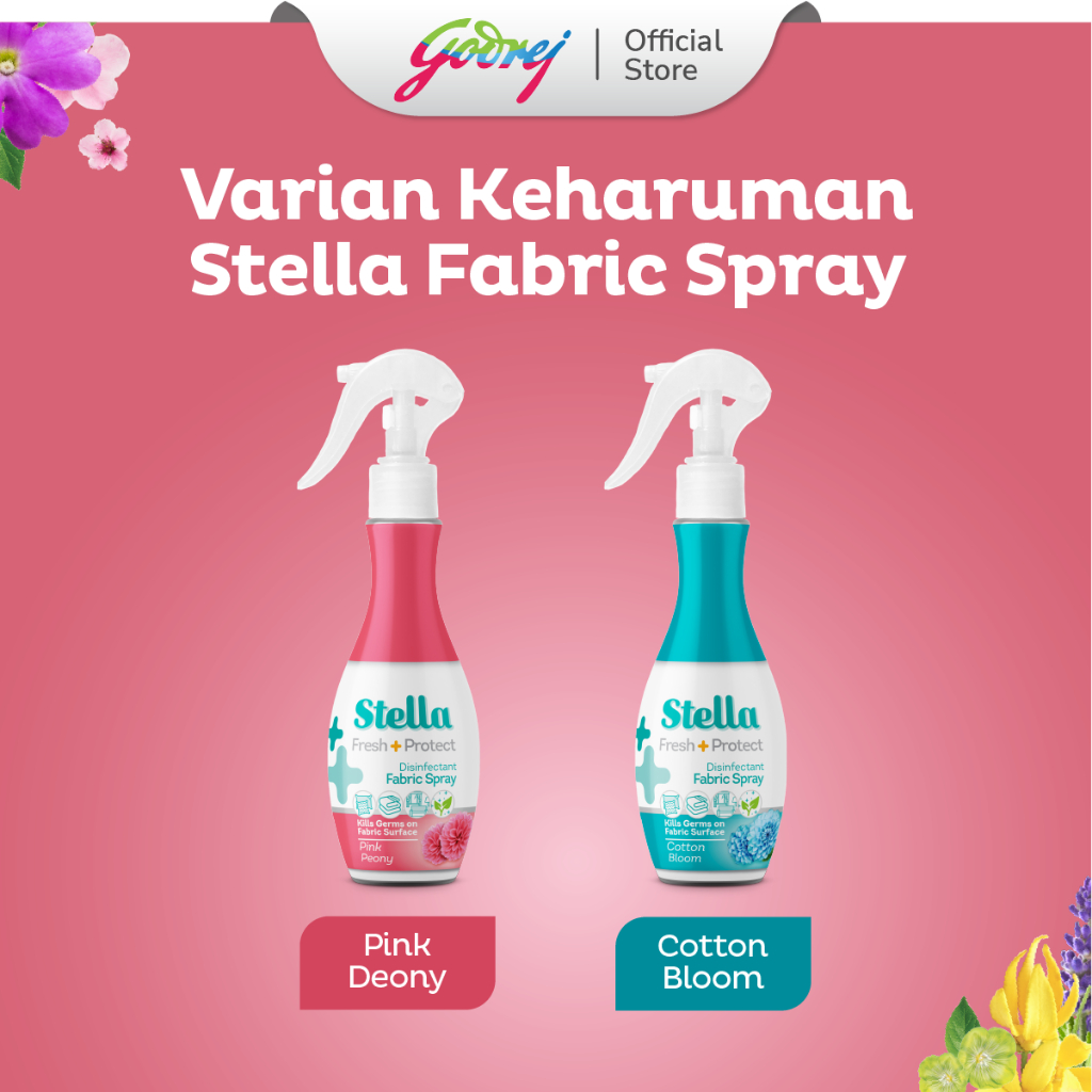 Stella Fabric Spray Pink Peony 200 + 45ml - Disinfektan Pengharum Kain - Gambar 3