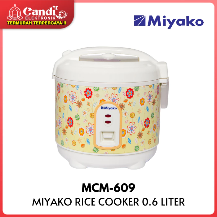 MIYAKO Rice Cooker 0.6 Liter 3in1 Non -Stick MCM-609