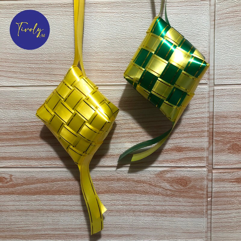 Japanese Ribbon Ketupat L uk. 10x13 cm | Eid Ribbon Ketupat | Shopee ...
