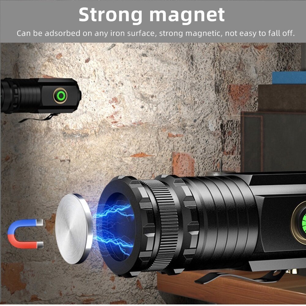 Senter LED Super Terang 3xLED Magnet 1600 Lumens - Gambar 4