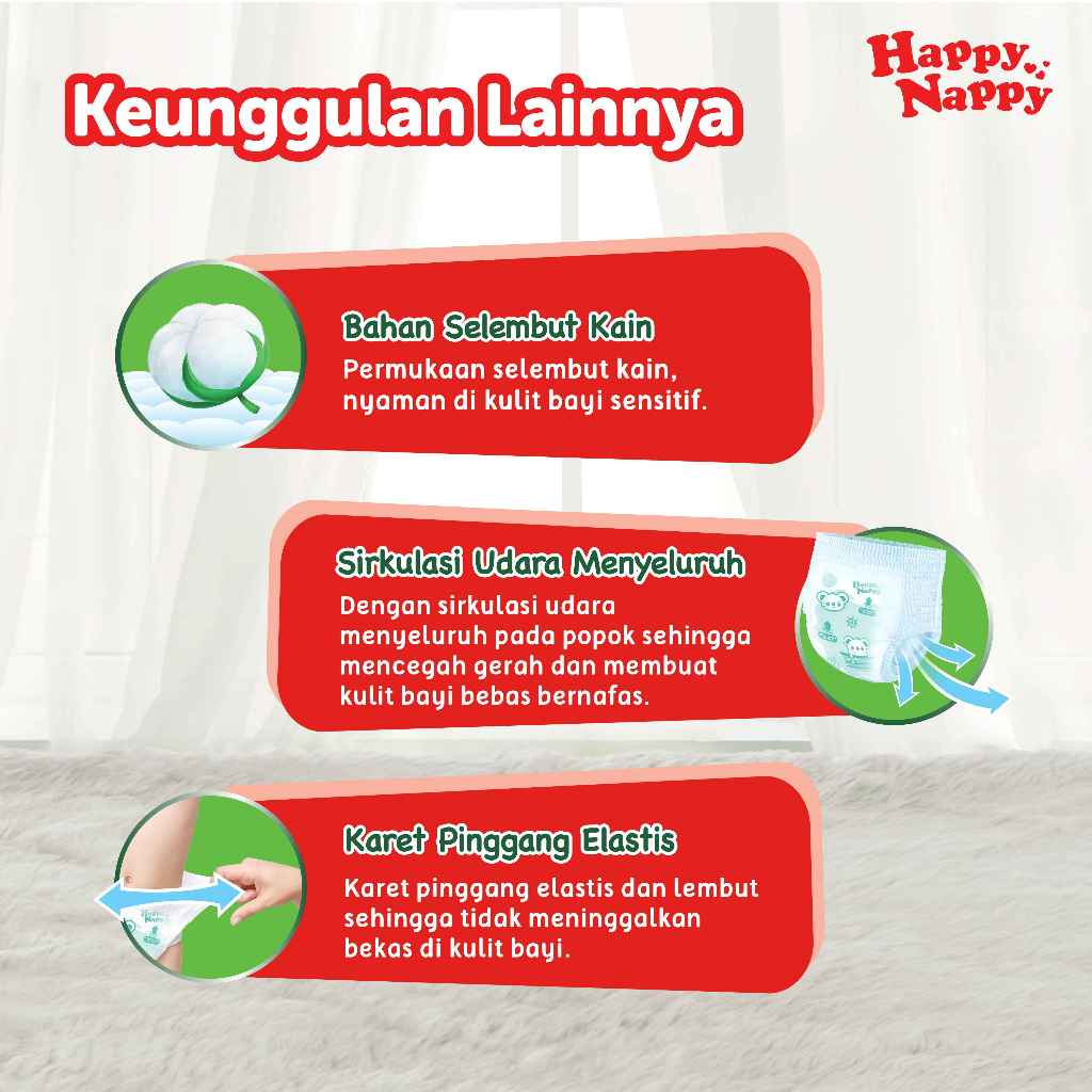 Happy Nappy Smart Pants S 60s x 3 - Gambar 4