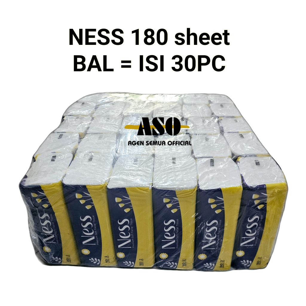 [ BAL ] Tissue Tisu NESS 180 sheets 2ply facial tissue ( ISI 40 ) - Gambar 2