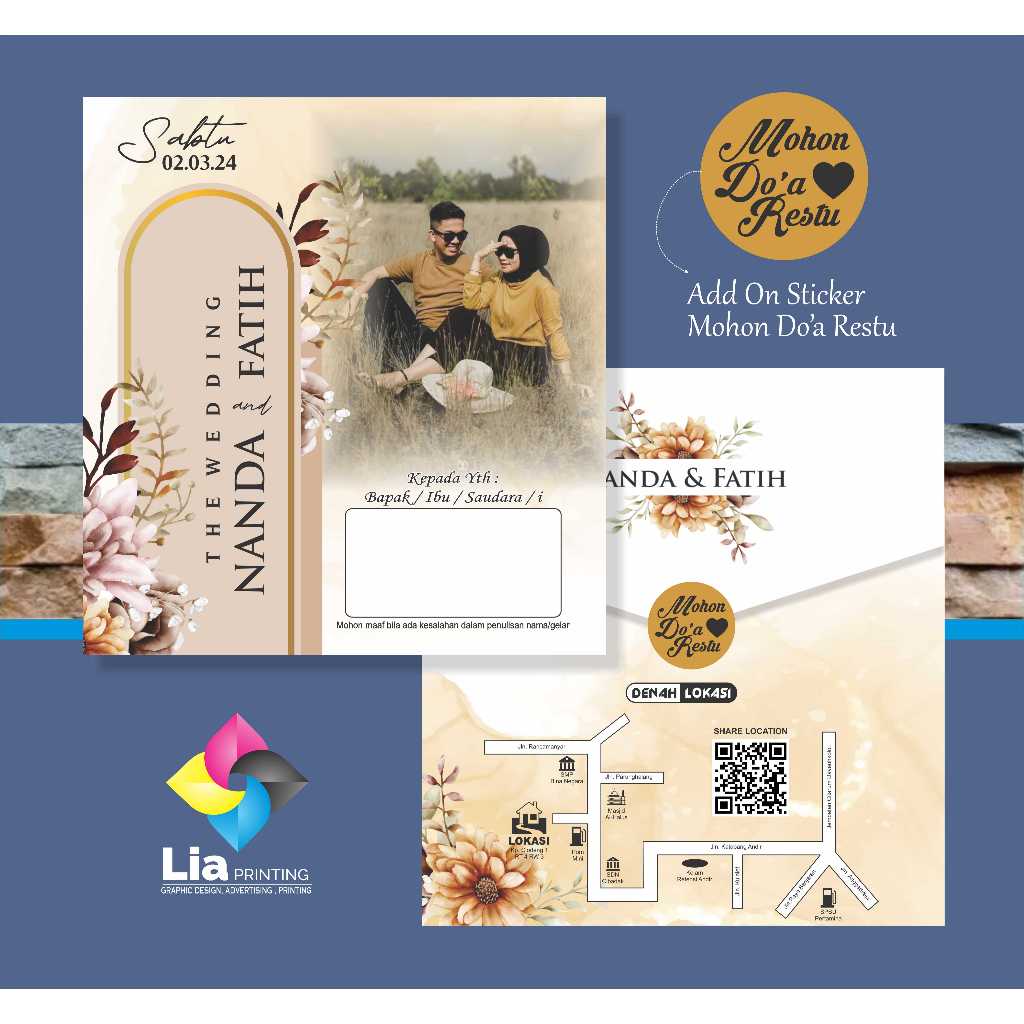 Wedding INVITATIONS, REVERSE MANTU, THREE-FOLD CIRCUMCISION | Shopee ...