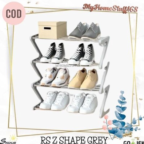 New!!! ZIGZAG SHOE RACK 4-tier Multipurpose SHOE SANDAL RACK Z SHAPE ...