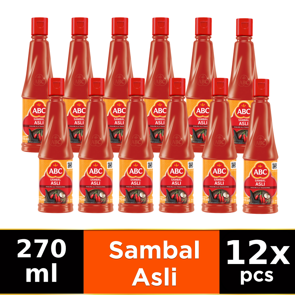 ABC Saus Sambal Asli 270 ml - Multipack 12 pcs