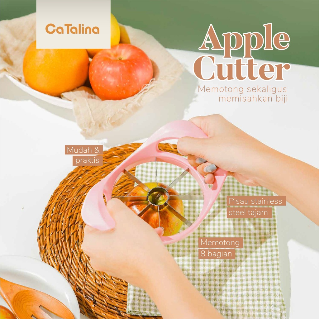 CaTalina Alat Pemotong Apel Slicer Pisau Kupas Buah Stainless - Gambar 4