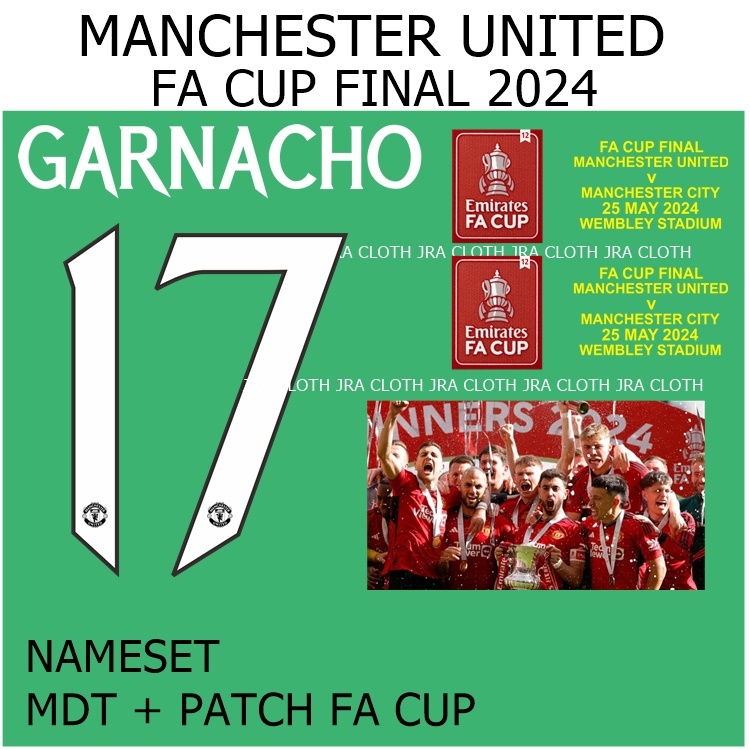 Patch MU MANCHESTER MDT FINAL FA CUP FINAL 2024 Shopee Singapore