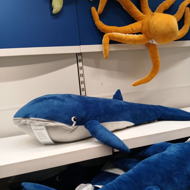 Ikea Blavingad Big And Soft Blue Whale Doll Jumbo Blue Whale Tc 0060 Shopee Singapore