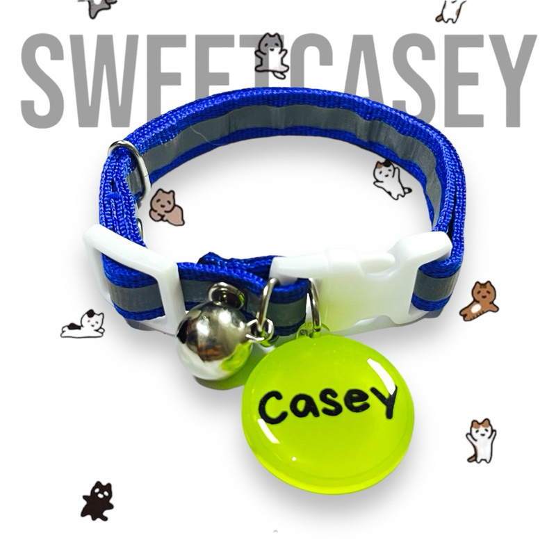 KALUNG KUCING GLOW IN THE DARK FREE NAMA/KALUNG KUCING CUSTOM NAMA - Gambar 2
