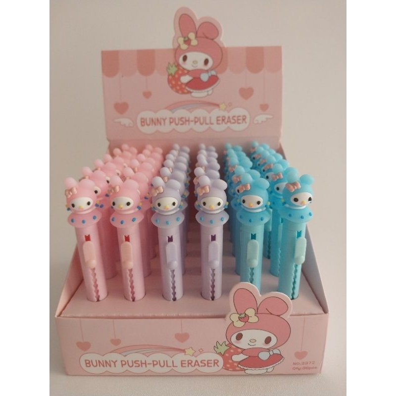 My Melody Stick Eraser/ Melody Mechanical Eraser/Push Pull Eraser ...