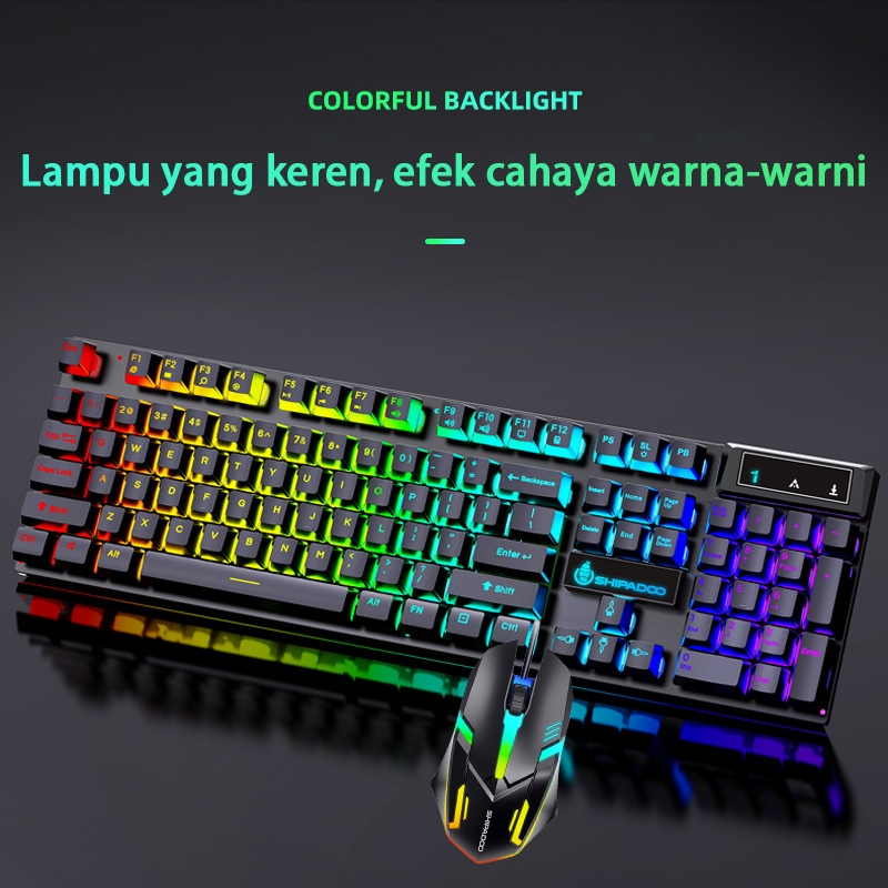TOMBOL D500 gaming keyboard and mouse pack / with RGB lights / keyboard ...