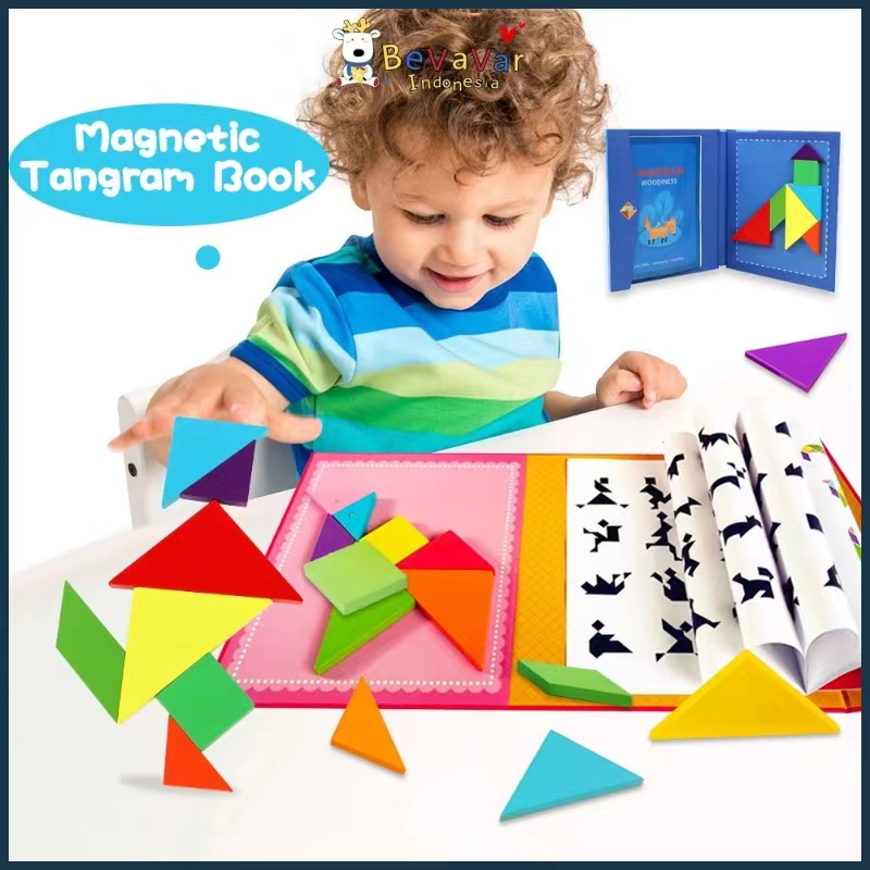 Magnetic Tangram Puzzle Educational Toys for Children Brain Game ...