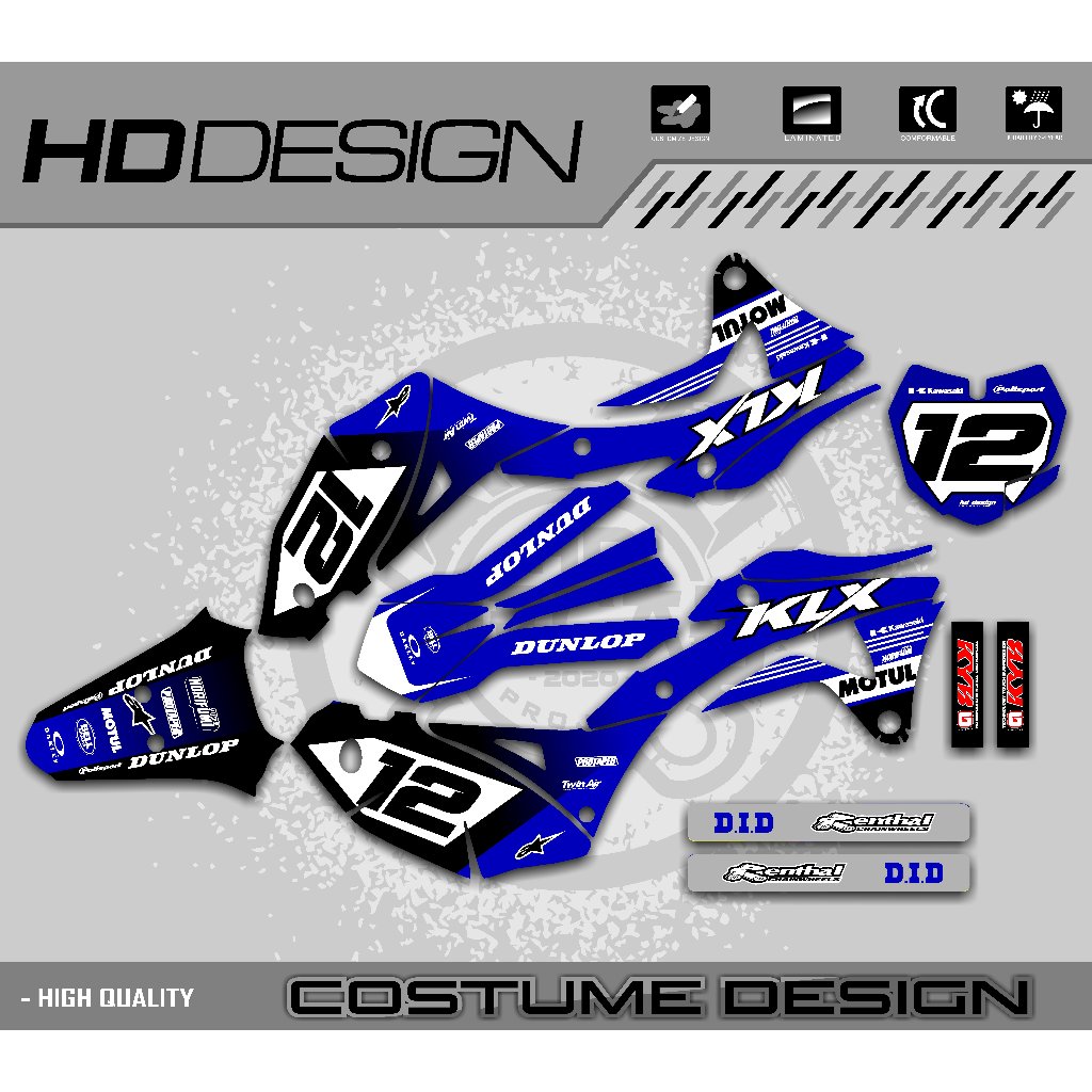 KLX GORDON STICKERS GORDON DECAL/S KLX GORDON DECAL/S FULL BODY CUSTOME ...