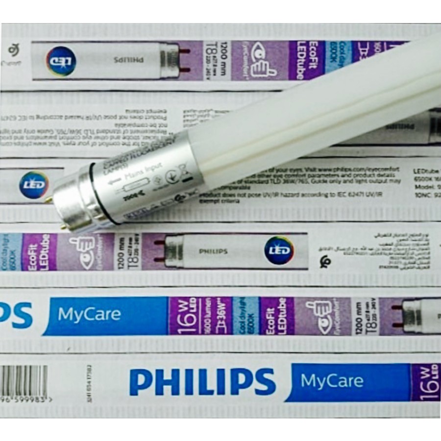 Philips TL Neon Led Tube T8 Ecofit 16 Watt 1200mm 6500K White Lamp ...