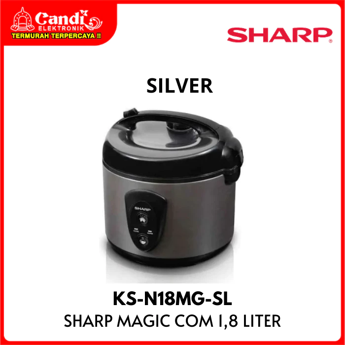 SHARP Rice Cooker Kapasitas 1,8 Liter Non-Stick KS-N18MG-SL - Gambar 4