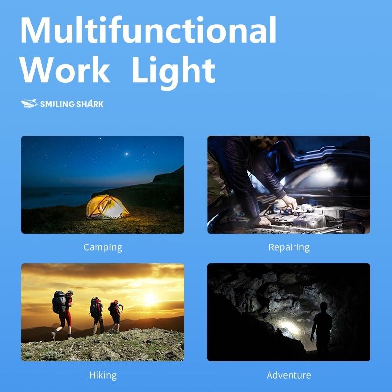 SmilingShark COB Worklight Magnet Rechargeable - Gambar 3