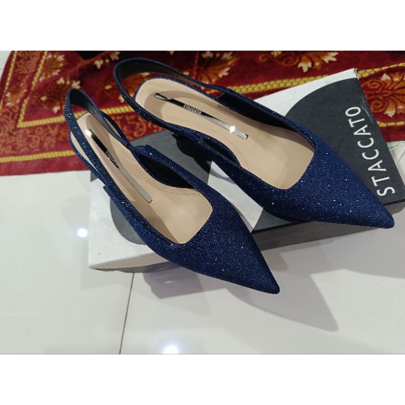 Short heels shoes Staccato Blue Midnight Preloved