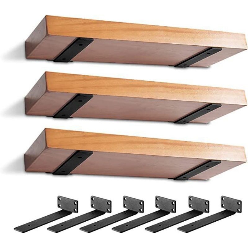 Iron Bracket Wall Mounted Shelf Floating Shelf Shopee Singapore
