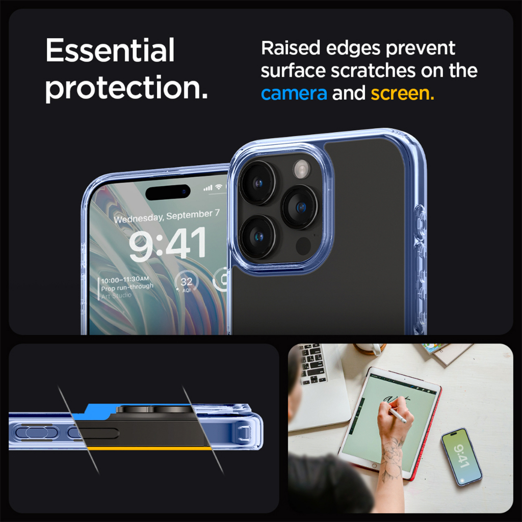 SPIGEN Case iPhone 15 Pro Max Plus Ultra Hybrid MagFit Magsafe Clear Matte Slim Anti-Crack Shock Casing - Gambar 4