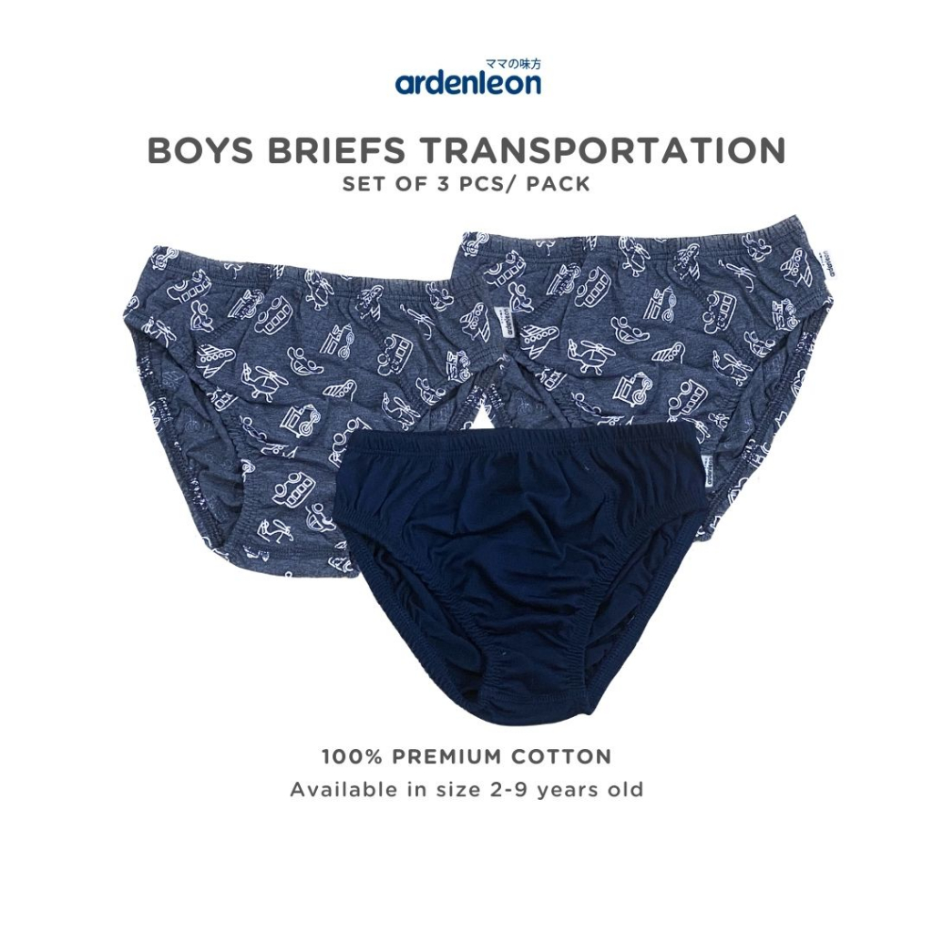 Ardenleon Boys Panties Boys Briefs Transportation (3Pcs) Shopee Singapore
