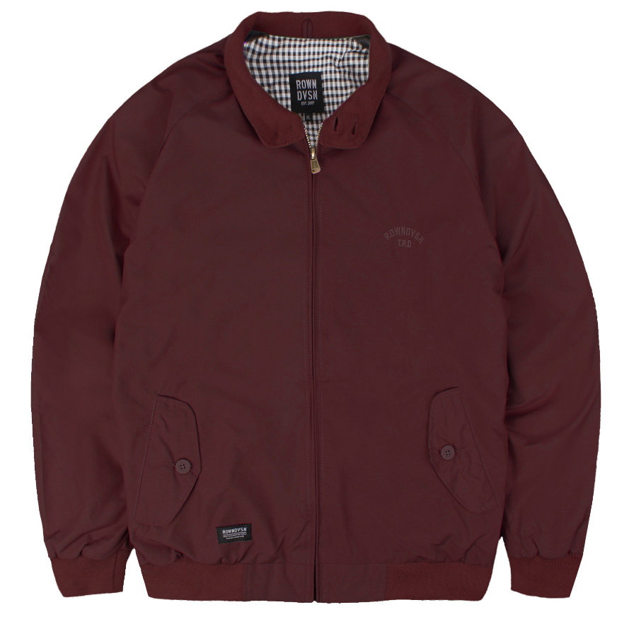 Rown Division Stockroom Harrington Jacket - Rowndvsn Lysias Burgundy ...