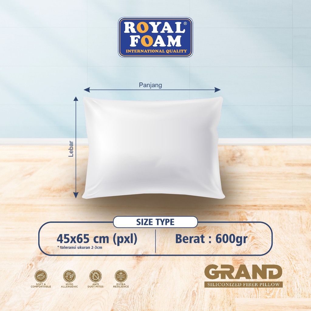 Bantal Tidur Royal Foam / Royal Grand Pillow (Siliconized Fiber 600 Gms )