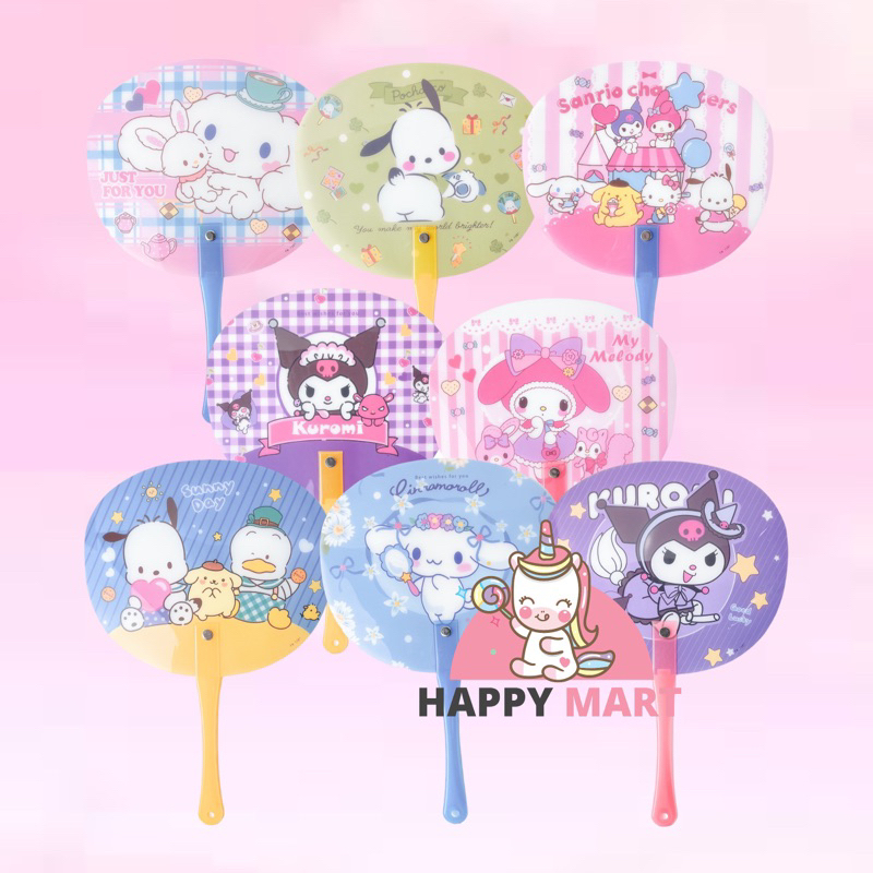 Sanrio GEN 2nd kuromi/melody/cinnamoroll motif Hand Fan Shopee Singapore
