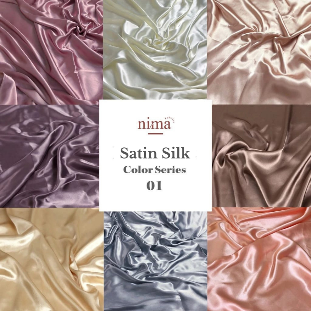 1/2 Meters Of Pastel Edition Premium Silk Satin Fabric