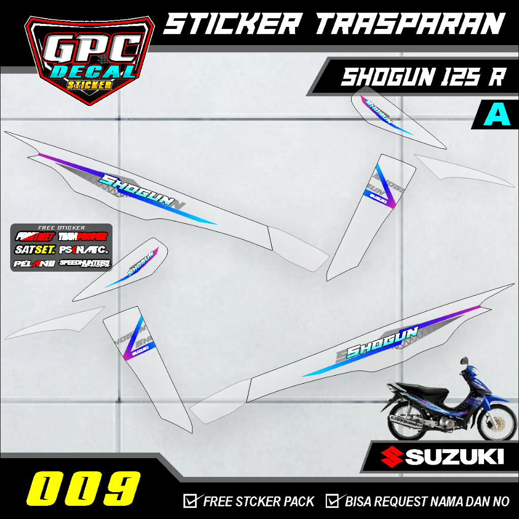 Shogun 125 R STRIPING TRANSPARENT VARIATIONS ON MOTORCYCLE LIST COOL ...