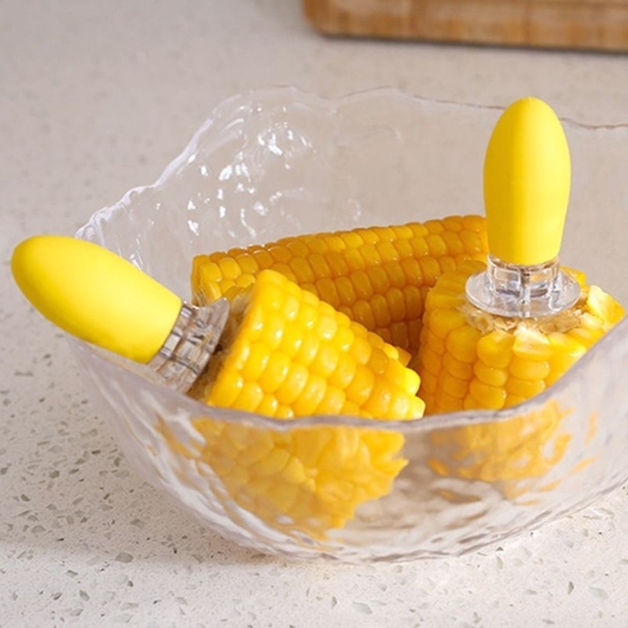 Corn Skewer Stainless Fruit Skewer Handle Corn Holder (Unit) Shopee