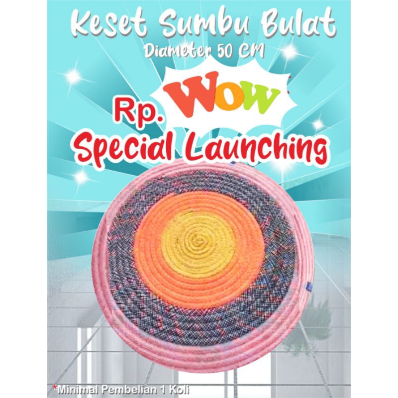 Round/oval wick floor mat (diameter 50cm) | Shopee Singapore