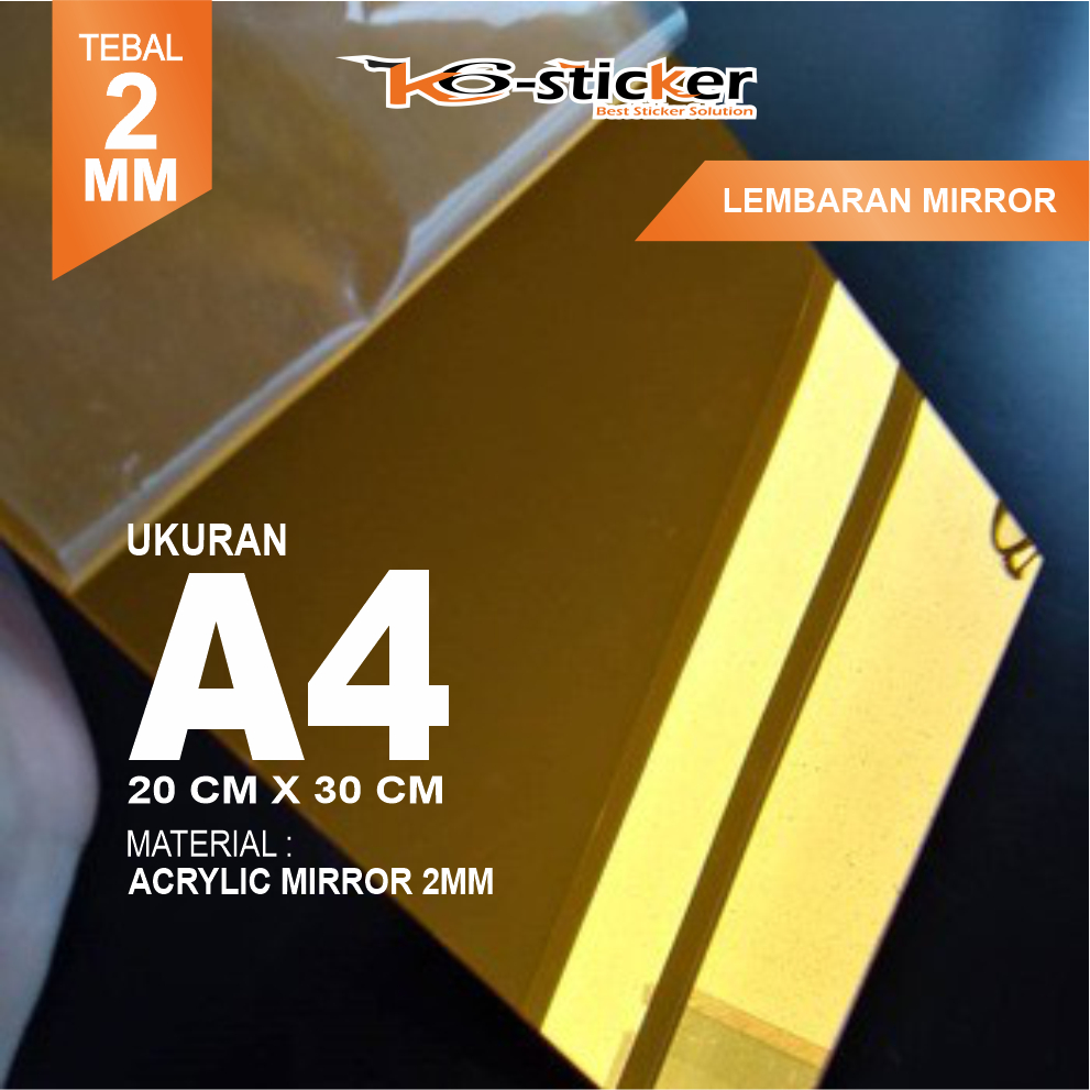 Acrylic Acrylic Gold Glass Mirror Sheet 2MM Thickness A4 Size Shopee