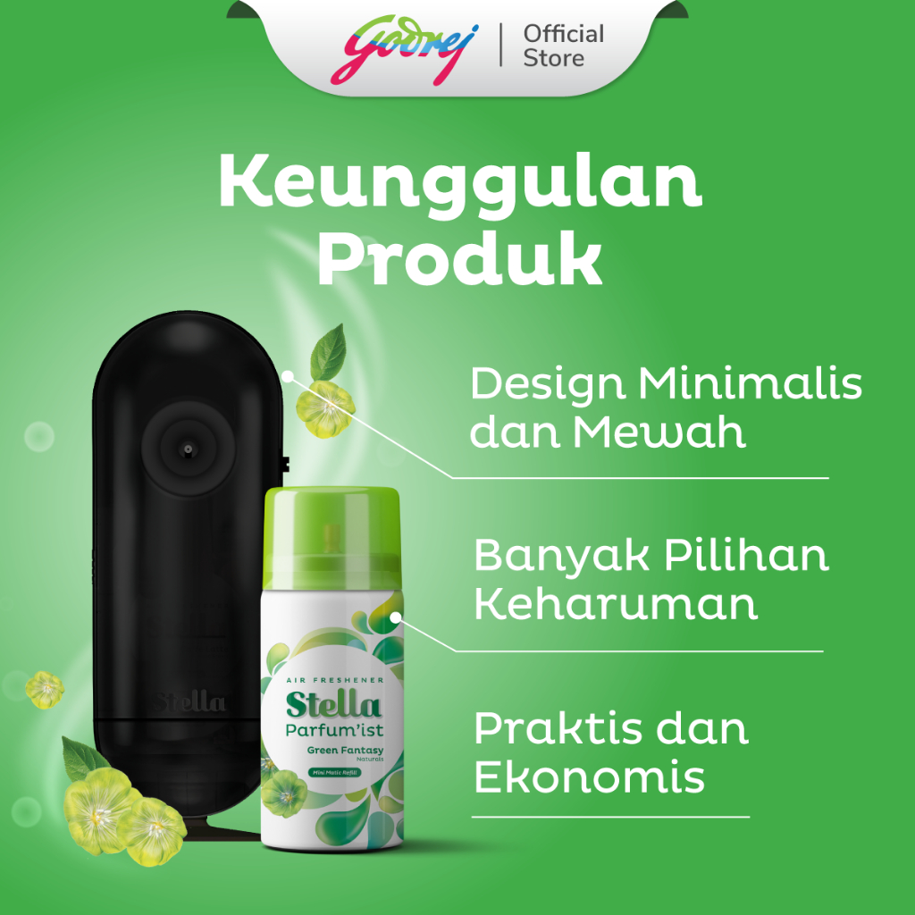 Stella Mini Matic Parfum'ist Set (Free Refill) - Pengharum Ruangan Otomatis - Gambar 3