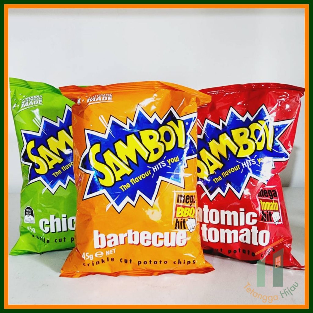 Samboy Crinkle Cut Potato Chips Tomato Bbq Chicken Made In Australia Shopee Singapore 8915