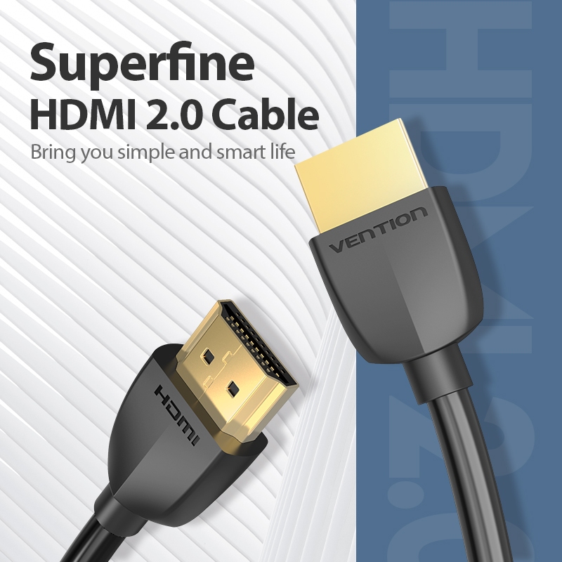 kabel HDMI Vention AAI Portable Slim Design V2.0 HDR Gold Plated - Gambar 2