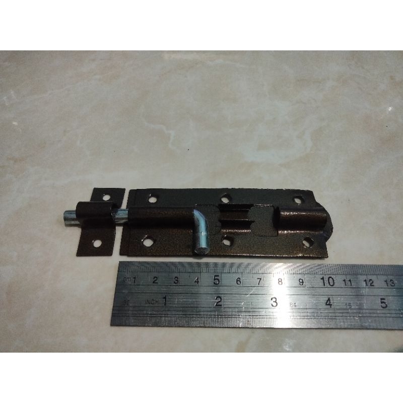 4 Inch Black Latch / Double Round Plate Door Latch | Shopee Singapore