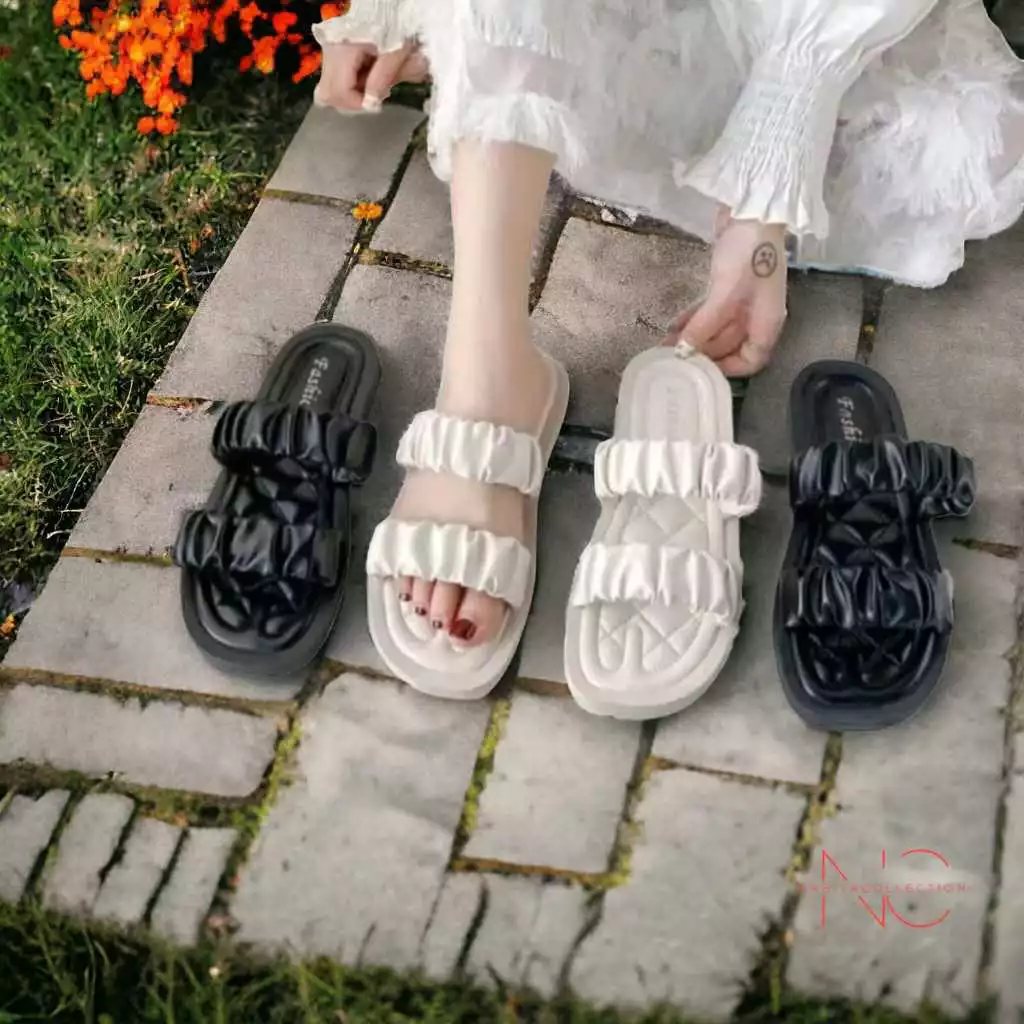 Sandal Slide Kokop Korean Style Bahan Sintetis